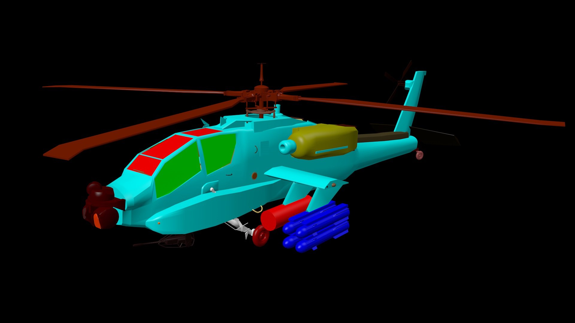 3D AH-64 APACHE helicopter model - TurboSquid 2080786