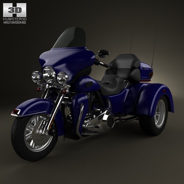 3d Harley Davidson Tri Glide