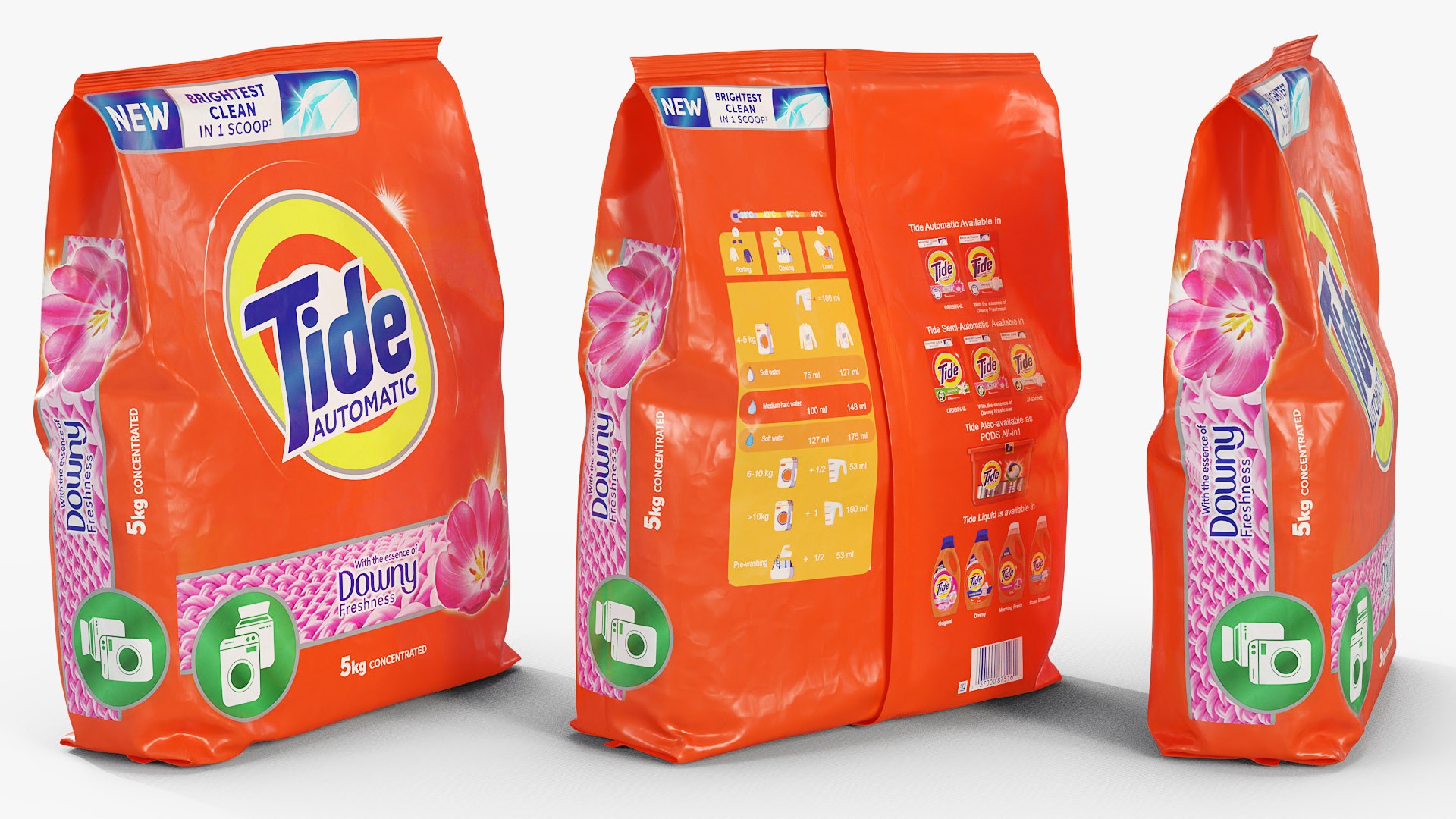 Tide Washing Powder Packaging 5kg 3D Model - TurboSquid 2409892