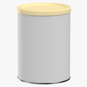 Coffee Can Blank Caffeinated and Decaffeinated Label 3D model