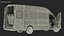 3D model transit van 2020 rigged