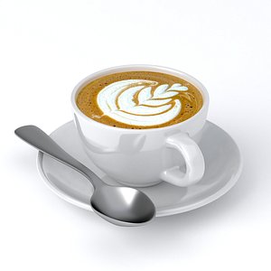 3D Cappuccino Cup v4