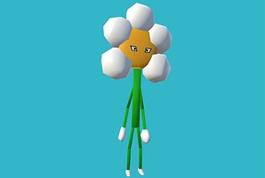 Low Poly Flower Person