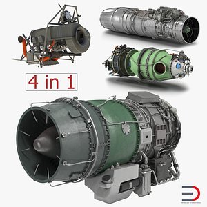 turbofan engines 3 3D model