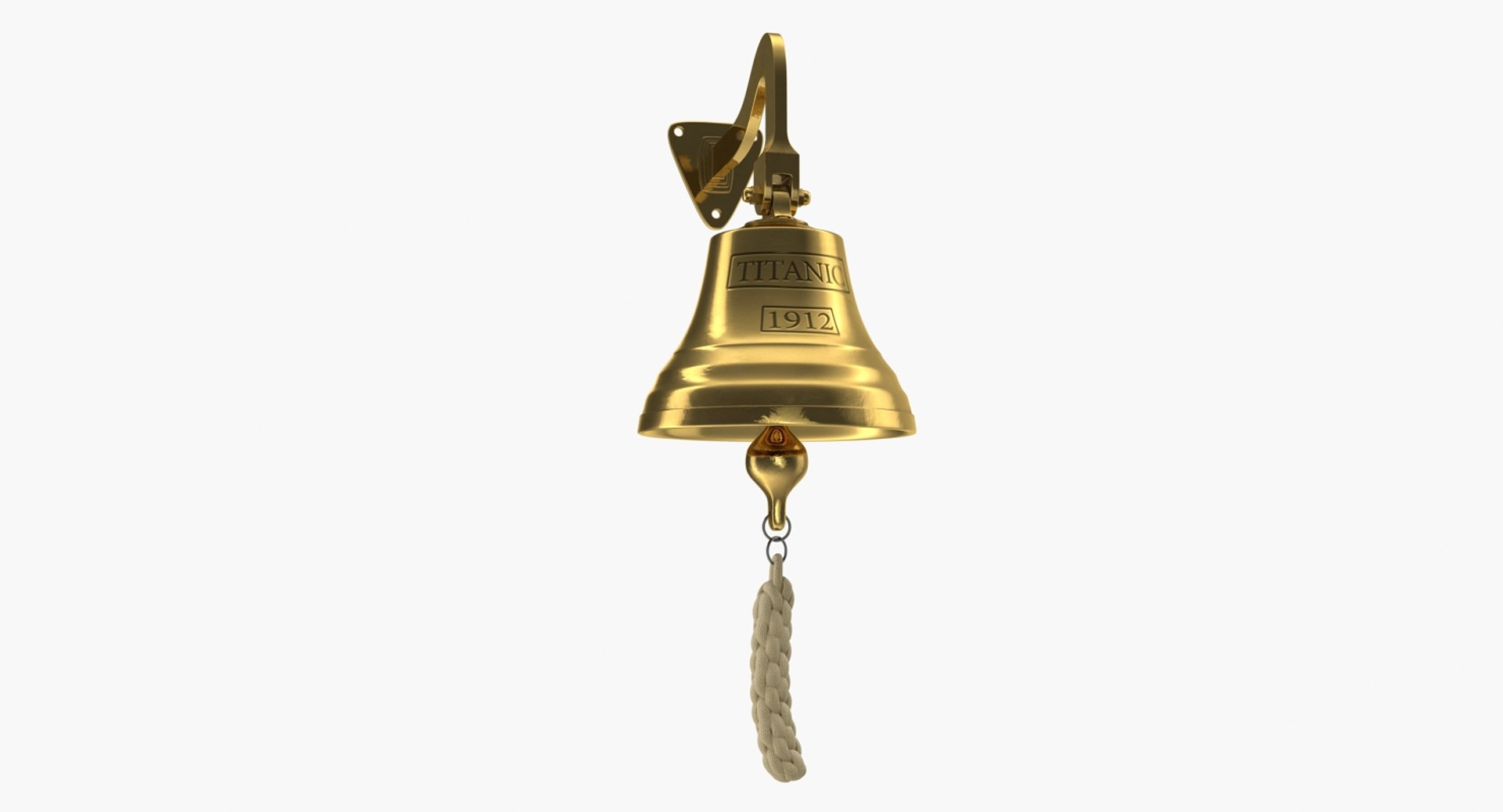 Titanic Bronze Bell 3D Model 3D model preview