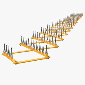 Aluminum Police Tire Spike Yellow