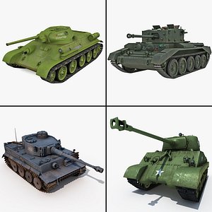 3d world war ii tank