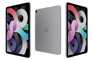 Apple iPad Air 4 2020 Silver Low Poly