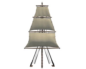 3D sailing ship mast