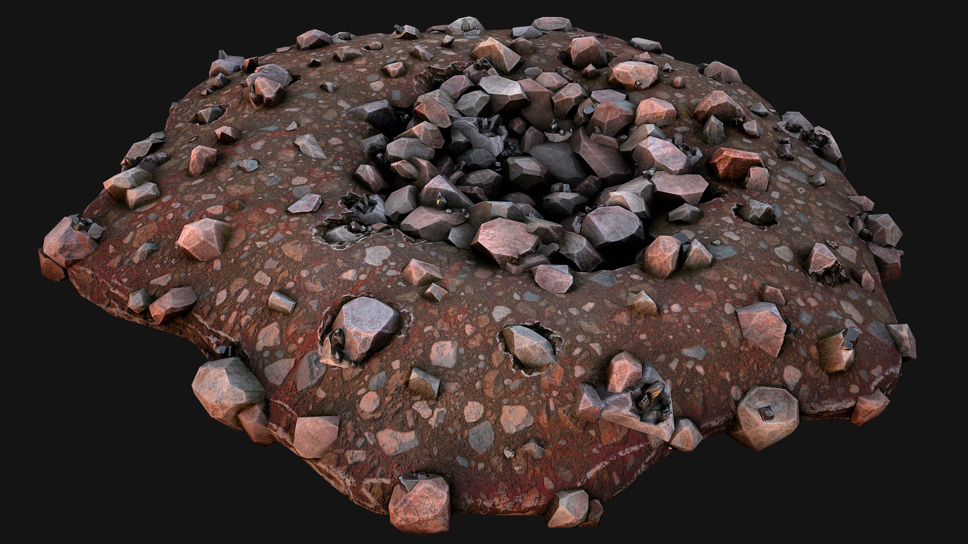 3D Large Rocks Tin Ore Deposits Quarry Environment Model - TurboSquid ...