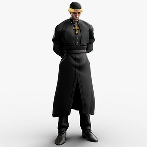 Cleric Priest Marcus -  Holy Father - Stylized Medieval for RPG - 69
