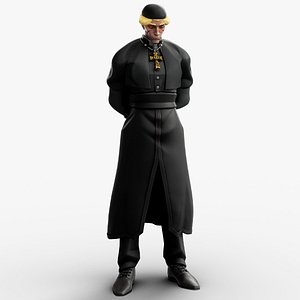 Cleric Priest Marcus - Holy Father - Stylized Medieval for RPG - 69
