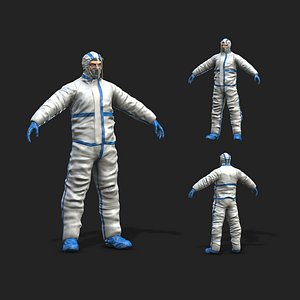 3D hazmat worker model