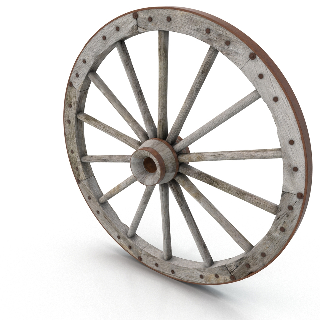 3d Old Wagon Wheel