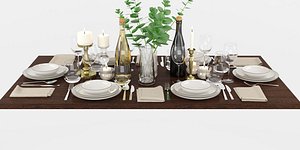 table setting 3D model