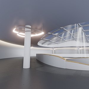 Futuristic Architectural Dome Interior model
