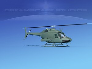 rotor oh-58 bell 206 3D model