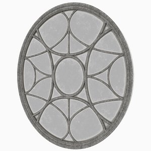3D model Castle window round