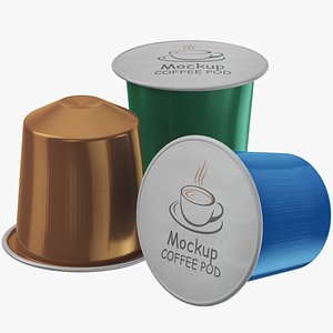 3D model Mockup Coffee Pod Set