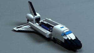 lego space shuttle bricks fbx