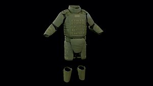 Assault heavy armor vest 3D model