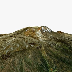 3D Mount Kilimanjaro Volcano Kilimanjaro Tanzania model