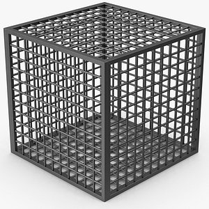 Metal Cube Grid 3D model