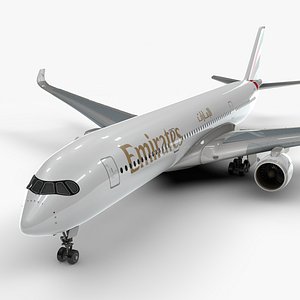 3D model a350-900 emirates l1097