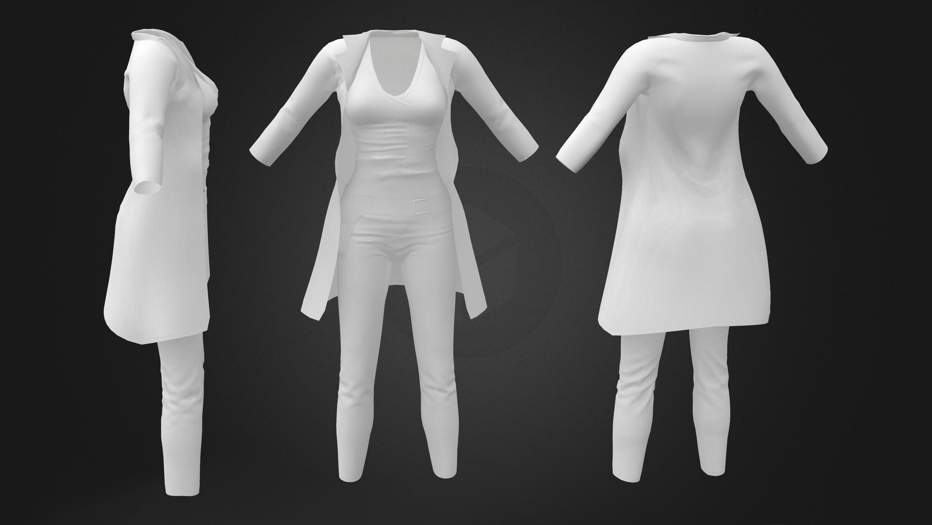 Sheriff Girl Full Outfit 3D model - TurboSquid 1832063