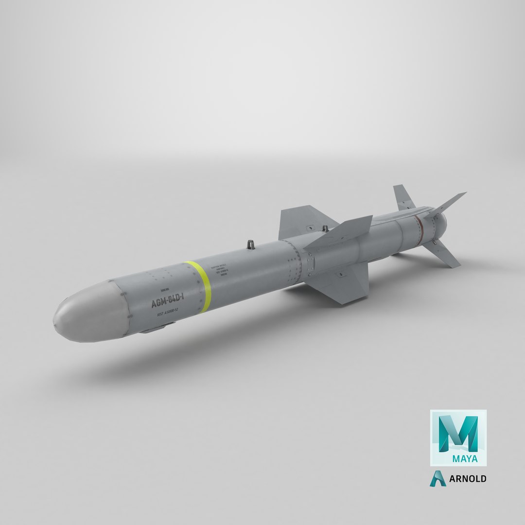 AGM 84 Harpoon Missile Game Ready 3D model https://p.turbosquid.com/ts-thumb/DL/iO2VNF/2Y/stemcell_maya_arnold_render/png/1779905532/1920x1080/fit_q87/2a2f1fe41154390f770a323b7d564dd62045f6d5/stemcell_maya_arnold_render.jpg