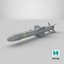 AGM 84 Harpoon Missile Game Ready