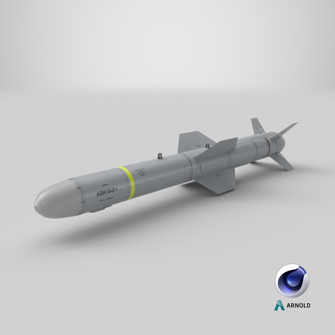 AGM 84 Harpoon Missile Game Ready 3D model https://p.turbosquid.com/ts-thumb/DL/iO2VNF/JW/stemcell_cinema_4d_arnold_render/png/1779905536/1920x1080/fit_q87/4a0742c488fdd60db207211fb3638d2d6d221bae/stemcell_cinema_4d_arnold_render.jpg