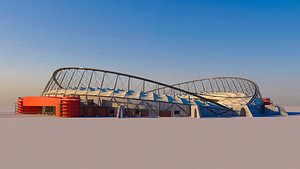 Khalifa International Stadium in Doha Qatar 3D model