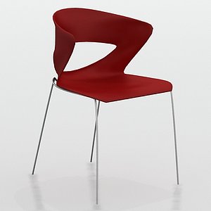 modern stacking chair kicca 3d model
