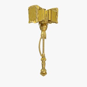 3D Golden Warhammer