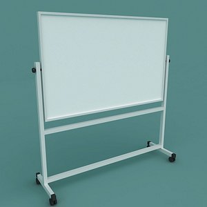 3D whiteboard stand board model