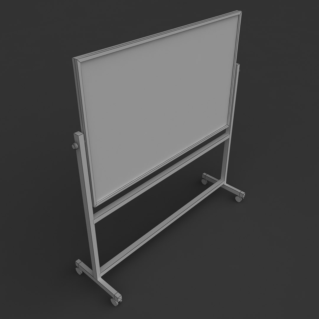 3D Whiteboard Stand Board Model - TurboSquid 1328944