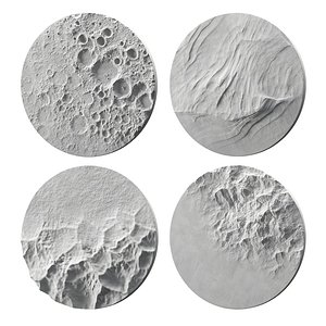 3D Round relief panno set model
