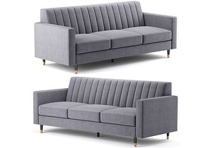 Lola Velvet Sofa Meridian Furniture 3D