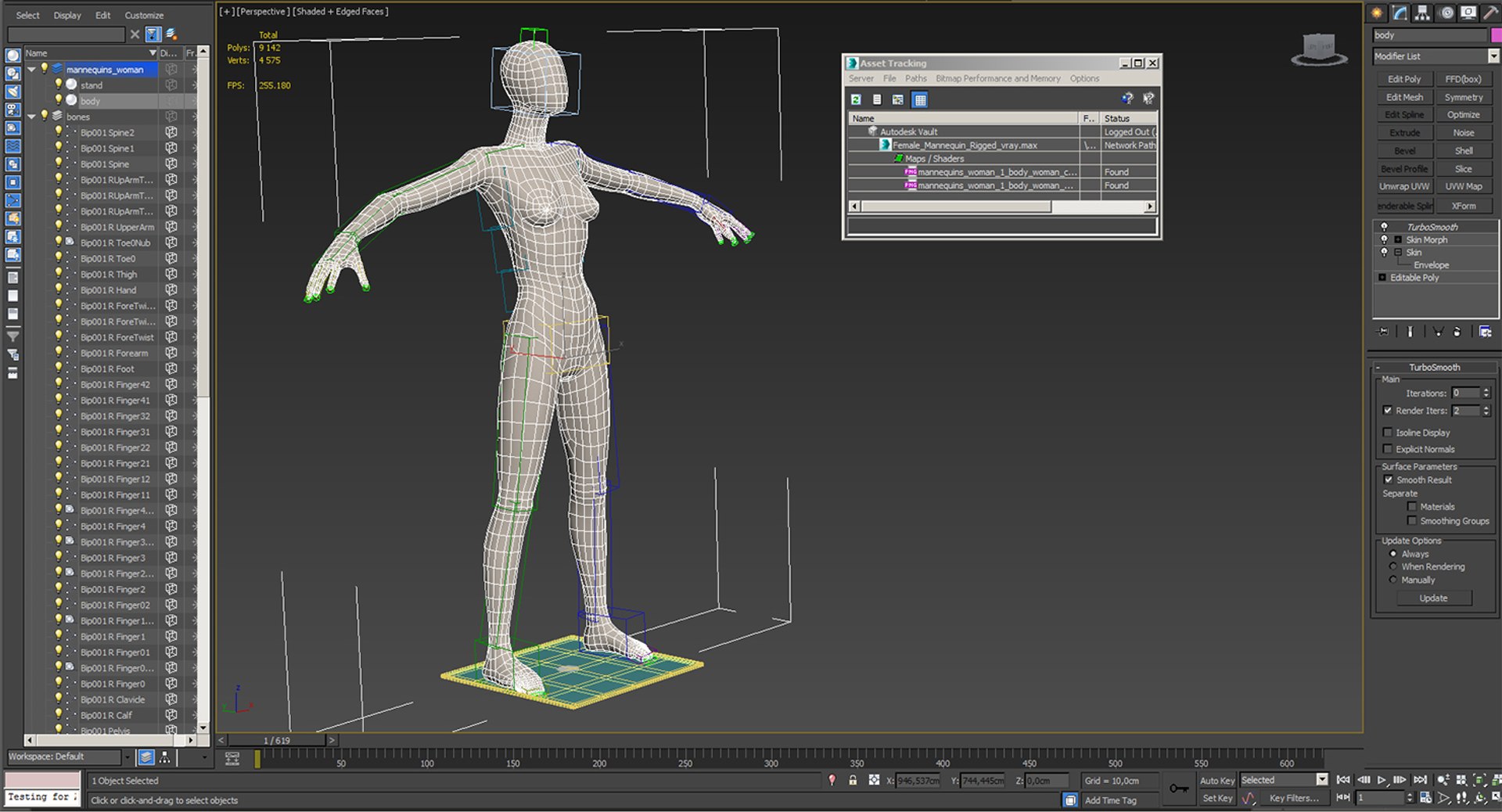 Female mannequin rigged 3D model - TurboSquid 1434951
