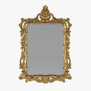 wall mirror baroque 3D