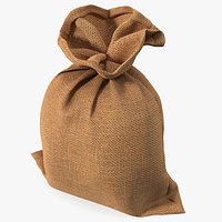 Burlap Sack Tied Closed