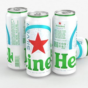 Beer Can Heineken Silver 500ml 2022 3D