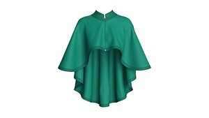 3D Girls HighLow Poncho