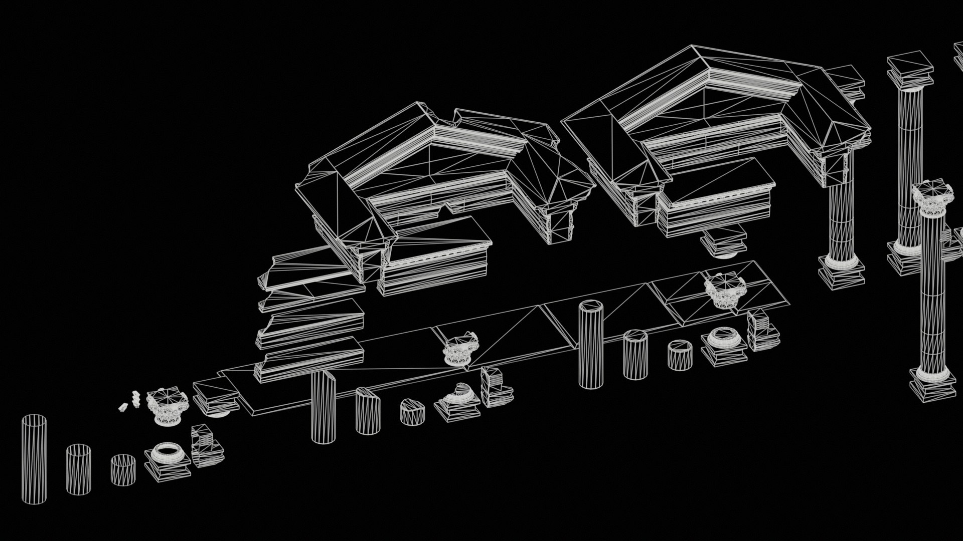 Stylized Ruins - Modular Assets model https://p.turbosquid.com/ts-thumb/DM/FI7aPG/a7/1_assetstopviewback_wireframe/jpg/1728005430/1920x1080/fit_q87/ffc9a592e7d2446bcd6879c7e27b30712c4f1a64/1_assetstopviewback_wireframe.jpg