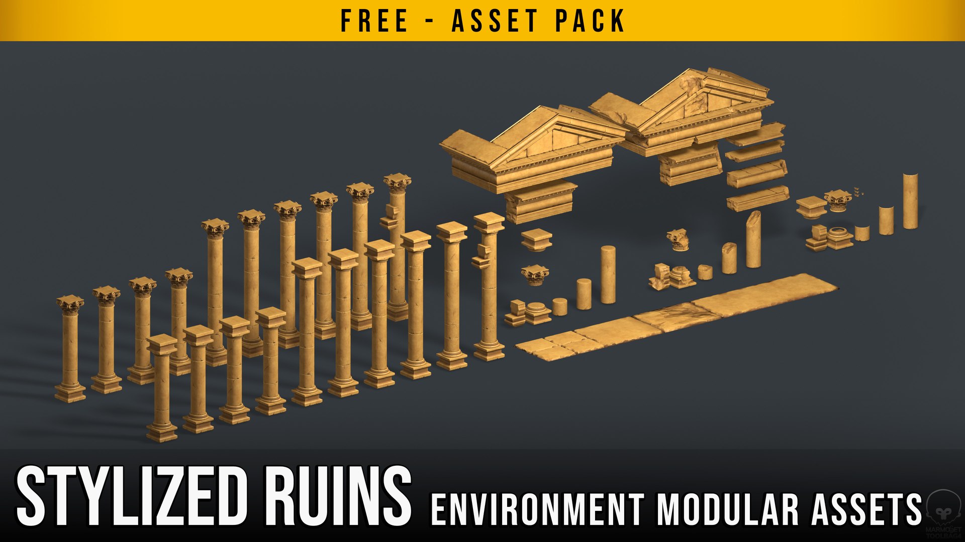 Stylized Ruins - Modular Assets model https://p.turbosquid.com/ts-thumb/DM/FI7aPG/hO/1_front_fullquality/jpg/1728004454/1920x1080/fit_q87/77524c35a83abba3abb7036185c12e1dc8c082e4/1_front_fullquality.jpg