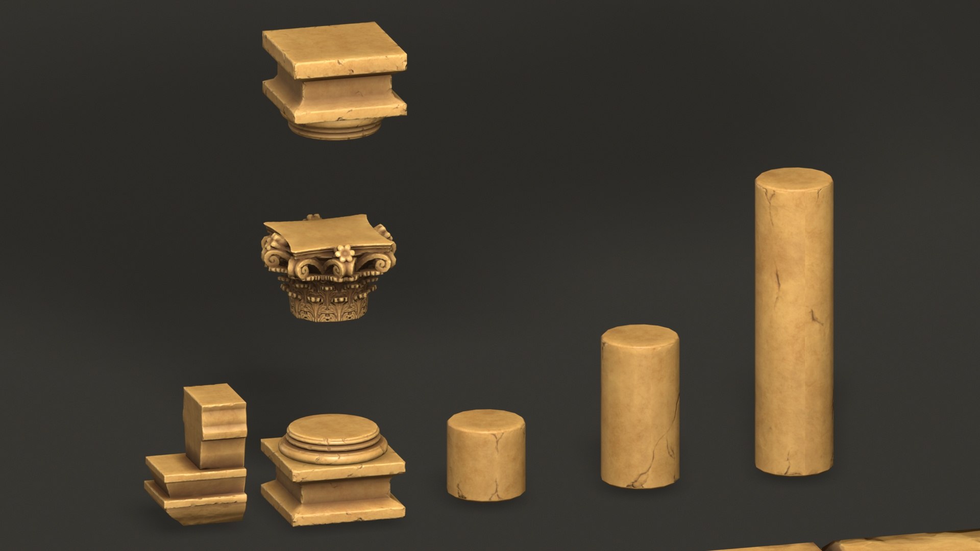 Stylized Ruins - Modular Assets model https://p.turbosquid.com/ts-thumb/DM/FI7aPG/mE/1_assetsclose8_fullquality/jpg/1728005410/1920x1080/fit_q87/4e1e28c22977959102e19d2a85b357fbfaac7434/1_assetsclose8_fullquality.jpg