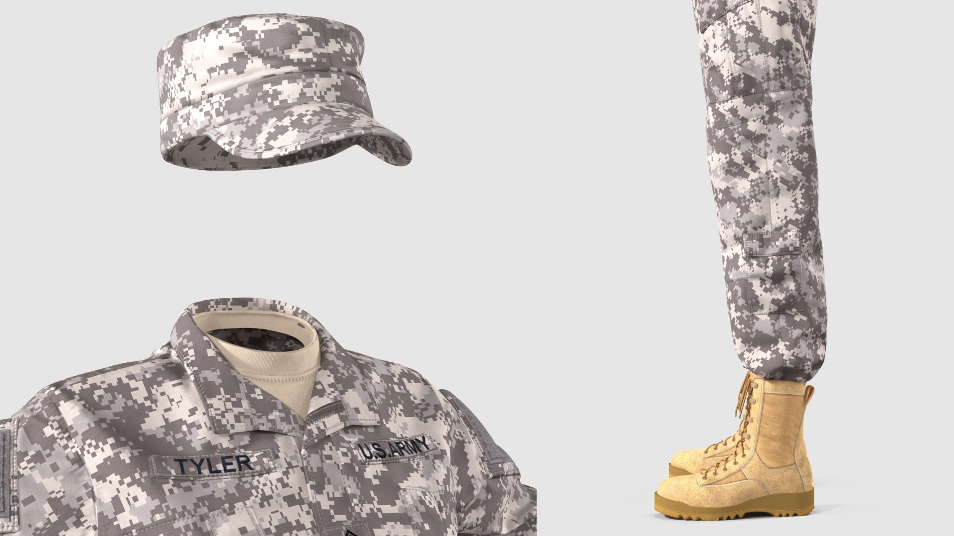 3D female soldier military acu https://p.turbosquid.com/ts-thumb/DM/GFlIcg/hr/femaleussoldiermilitaryacuuniformc4dmodel014/jpg/1613665322/1920x1080/fit_q87/5da732a93f1e2329ab5bbeb415f78d994bf3dc51/femaleussoldiermilitaryacuuniformc4dmodel014.jpg