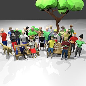 style scenes people 3D