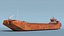 Split Hopper Barge Rusty Orange Rigged model